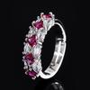 Huayoumei Jóias Requintado Esmeralda Zircônia Brincos Europeu e Americano Brincos de Diamante Exagerado com Diamante Anel de Turmalina Vermelha