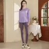 Camiseta Holgada para Fitness, Blusa Fina para Yoga, Top Deportivo Transpirable de Secado Rápido, Traje de Pilates de Aspecto Adelgazante