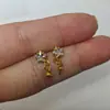 Accesorios de Perlas DIY Pendientes de Estrella de Cinco Puntas de Plata S925 Exquisitos Frescos Moda Versátiles Pendientes Productos Semi-Terminados Venta al por Mayor