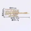 Grampo de Cabelo Colorido Geométrico da Moda com Strass, Presilha Redonda para Meninas, Acessório de Cabelo para Parte de Trás da Cabeça