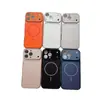Transforma-se em uma Capa de Celular de 17 Polegadas em Segundos, Janela Grande de Vidro, Capa Rígida Magnética de Acrílico Laranja para iPhone 16, Adequada para iPhone 15