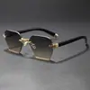 Gafas de Sol Poligonales Sin Marco Estilo Retro Tendencia Fotografía Callejera Geniales Unisex C69363
