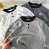 Camisa POLO para Niños 2026 Nuevo Producto de Otoño para Niños y Niñas, Camisa POLO de Cuello Redondo Estilo Coreano, Top Rayado para Bebé