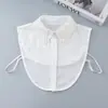 Gola Falsa Bordada Oca Solúvel em Água para Mulheres, Gola de Camisa Estilosa Removível, Acessório Versátil para Camisas e Vestidos