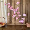 Flor Artificial Flor de Cerejeira de 4 Pétalas Arranjo de Flores Artificiais para Sala de Estar Flor de Plástico Decoração de Casamento Exibição Floral Decorativa Venda Quente Transfronteiriça