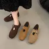 Moda Nova Outono 2026 Sapatos Birkenstock de Bico Redondo, Sapatos Casuais Versáteis Planos de Solado Baixo Populares para o Dia a Dia