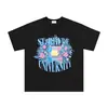 Marca de Nicho de Moda Rhude Verano Nueva Bandera de Corona Streetwear Retro Holgada Camiseta de Cuello Redondo de Manga Corta para Hombres y Mujeres