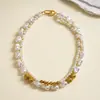 Collar de perlas en capas con cuentas transfronterizo europeo y americano, cadena para la clavícula estilo fiesta vintage, lujo ligero, accesorio versátil de alta gama para mujer