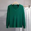 Nuevo suéter de punto atemporal para hombre de manga larga al por mayor con cuello en V, clásico de otoño e invierno, versátil, moda transfronteriza, top para hombre