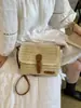 Bolsa Quadrada Pequena Moderna e Estilosa, Nova Bolsa de Palha Tecida para Férias Feminina 2026, Bolsa Transversal Diária de Verão, Bolsa de Ombro para o Dia a Dia