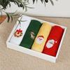 Toalla Navideña de Algodón Puro Papá Noel Set de Regalo Creativo Toalla Facial para Niños Venta al por Mayor Personalizable