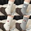 Meias Fofas para Mulheres, Meias Brancas de Algodão Puro de Cano Médio, Estilo Outono e Inverno, Tendência Ins Desenho Japonês Estilo College Meias Longas para Outono