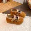 Zapatos Pequeños de Cuero Estilo Coreano Patchwork para Niñas Primavera/Otoño 2026 Nuevo Estilo Suela Suave Transpirables Casuales Zapatos de Bebé Estampado de Leopardo Cómodos Modernos