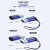 Adaptador de cargador de teléfono móvil tipo C 3.0 a adaptador USB A macho con cordón Adaptador metálico 3.0