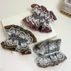 Estilo coreano cuadros encaje patchwork encaje cintura alta grado superior anillo para el pelo de intestino grueso cuerda de amarre vintage cuerda para coleta