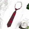 Nova Gravata Camisa Branca para Mulheres, Camisa Estilo Japonês Estilo Preppy, Gravata Feminina, Uniforme Escolar jk, Gravata Xadrez Vermelha e Amarela para Mulheres
