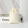 Bolsas de Lino Personalizadas con Cordón para Almacenamiento de Dulces Navideños y de Halloween Transfronterizos, Bolsitas Lisas, Joyería y Bolsas de Lino para Regalos