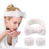 Faixa de Cabelo com Laço, Pulseira, Conjunto de Três Peças para Lavar o Rosto para Mulheres, Punhos de Pelúcia, Absorvente de Água, Conjunto de Pelúcia de Secagem Rápida, Novo Estilo