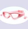 Gafas de Natación Infantiles de Marco Grande, Gafas de Natación Impermeables y Antivaho de Alta Definición con Tapones para los Oídos Integrados, Lentes de Silicona, Gafas de Natación 5020