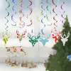 Árvore de Natal em Espiral de PVC para Pendurar, Guirlanda com Bolas de Cristal, Decoração de Cena de Festa, Suprimento Transfronteiriço da Amazon