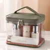 Bolsa de Maquiagem Transparente à Prova d'Água de Camada Dupla para Mulheres, Modelo Novo 2026, Bolsa de Armazenamento Portátil de Grande Capacidade, Necessaire para Viagem de Negócios