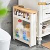 Estante de almacenamiento para huecos 10 cm de hueco móvil hueco estrecho baño baño cocina refrigerador estante de almacenamiento de plástico