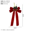 Adorno de Lazo Rojo Terciopelo Navideño Adorno para Árbol de Navidad Decoración para Fiesta en Interiores Adorno Colgante Lazo Decorativo Rojo Terciopelo