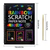 Papel Rasca y Gana para Niños, Cuaderno Rasca y Gana para Estudiantes, Cuaderno de Graffiti, Cuaderno de Dibujo Rasca y Gana para Estudiantes de Primaria, Papel de Dibujo, Cuaderno Creativo Rasca y Gana