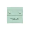 Bolsita para joyería de microfibra con cierre de broche, bolsa para empaque de joyería, bolsa para collar y aretes, cierre de doble broche, admite impresión de logotipo personalizado