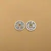 S990 Prata de Pé Moeda de Ouro Cinco Imperadores Jiaqing Qianlong Yongzheng Kangxi Shunzhi Tongbao Pingente Acessórios DIY Joker