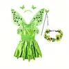 Vestido de Princesa Tinker Bell para Halloween Fantasia de Performance de Halloween Elfo Infantil Fantasia Maravilhosa de Fada Infantil