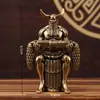 Estátua de Bronze Yandi Huangdi de Latão tamanho pequeno Estátua Shennong Yandi Escultura de Figura dos Cinco Imperadores Antigos Ornamentos de Paisagem Urbana
