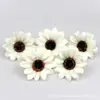 Girasol de simulación flor de girasol cabeza de flor 8cm Flor de pasador hecha a mano DIY Rota de mimbre sombrero de paja lintel decorativo corona arreglo floral