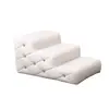 Escaleras para Perros con Peldaños de Esponja, Marco de Madera, Superficie Azulejada, Adecuadas para Perros Pequeños y Medianos, Alfombra para que los Perros Suban a la Cama, Escalera de Escalada