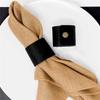 Anel de guardanapo de estilo europeu de luxo leve Fivela de guardanapo de comida ocidental Fivela de mesa de hotel Snap PU Fivela de guardanapo