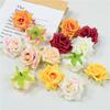 Flor rosa de ángulo artificial de 7 cm flor de muñeca para niños para hacer accesorios para el cabello arreglo floral de ramo de novia con decoración de caja de regalo de mano
