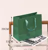 Bolsas de Papel Verde Oscuro al por Mayor, Bolsas para Embalaje de Vino en Stock, Cajas para Zapatos, Bolsas de Compras, Bolsas de Tote de Cartón Blanco para Regalo, Impresión