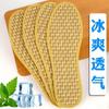 Plantillas Desodorantes de Paja Tejida Ice Cool Transpirables Absorbentes de Sudor Cuatro Estaciones Malla Desodorante Cómodas para Hombres y Mujeres Esterilla de Verano con Paja Mai
