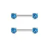 Ventas Directas de Fábrica Transfronterizos Europeos y Americanos Más Vendidos Anillos Redondos para Pezón con Incrustaciones de Circonita de Cobre Clavos para Pezón Joyería para Piercing de Pecho de Acero Inoxidable