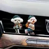 Clip Perfumador Creativo para Rejilla de Aire de Cachorro Acrílico Plano Lindo Oso de Peluche Decoración Interior de Coche Adorno de Fragancia