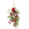 Adornos de Bolas Navideñas Más Vendidos, Gotas de Agua Colgantes, Lazos para Árbol de Navidad, Bayas Rojas, Hojas de Pino, Decoraciones de Pared, Decoraciones de Ramas Navideñas