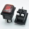 Interruptor Basculante Kcd4 Grande de 4 Pines y 2 Velocidades para Máquina de Corte y Soldadura, Contacto Plateado de 30A Sin Luz/Con Luz, Impermeable