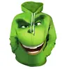 Sudadera con capucha y cremallera 3D para hombre, nueva para Navidad y Halloween 2025, Cosplay