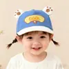 Gorro Protector Solar de Bebé de Dibujos Animados Algodón Puro Primavera y Verano Gorro Solar para Niños Gorra de Béisbol Suave con Visera de Oso para Bebé