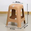 Taburete de Plástico para el Hogar Apilable Engrosado Banco Simple Moderno Restaurante Mesa de Comedor Taburete Silla Larga para Sentarse