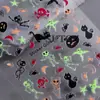 Adesivos de Nail Art para Halloween 2026 Abóbora Fantasma Gato Preto Caveira Morcego Teia de Aranha Fofo Infantil Festival