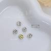 Mini Pequena Pilha Bola de Diamante Joias para Nail Art Quadrado Gordo Coração Torto Coração de Pêssego Pilha Branca Diamante Laço Brilhante