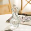 Vaso de Vidro Hidropônico Minimalista de Luxo Leve com Flor Seca Lírio Vaso de Cintura para Arranjo de Mesa de Jantar Vaso de Flores Sala de Estar Estilo Luxo Leve