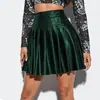 Falda plisada de PU estilo europeo y americano talla grande falda de mujer 2024 nuevo estilo transfronterizo ins TM14