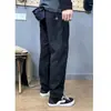 Calças Casuais Masculinas, Estilo Fino de Verão, Roupa de Trabalho para Exterior, Funcional, Pequena Etiqueta Branca, Modelagem Solta, Versátil, Calças Reta Levemente Afuniladas